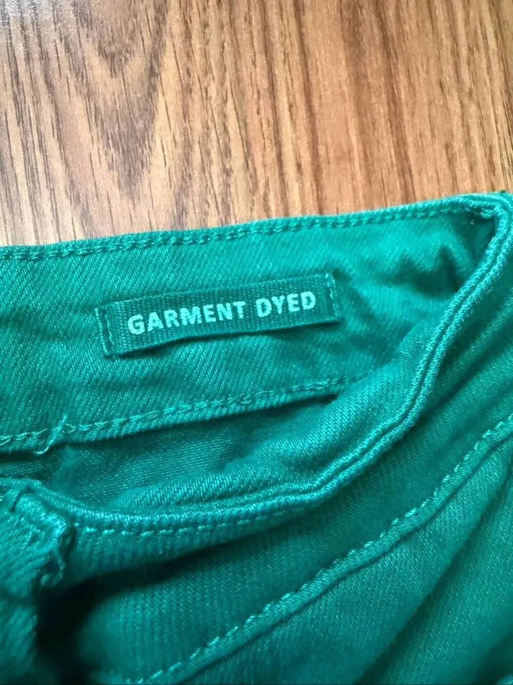 Judy Blue Women's Garment Dyed Raw Hem Cropped Wide Leg Jeans Kelly Green 3/26 - Picture 5 of 9